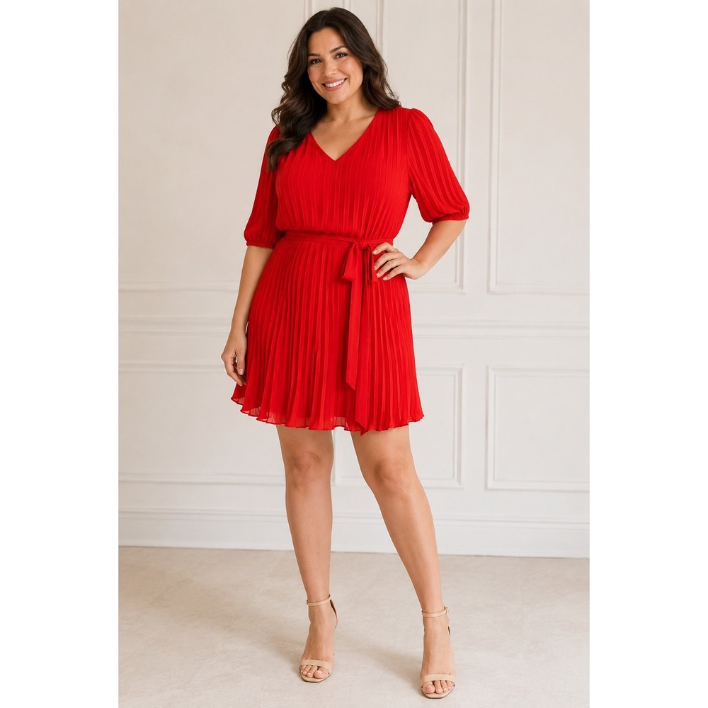 NWT Sam Edelman Red Pleated Mini Dress Size 12 – Retail $128